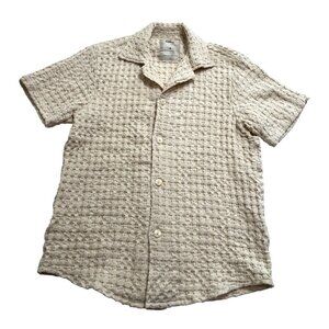 OAS Cuba Waffle Shirt in Ecru